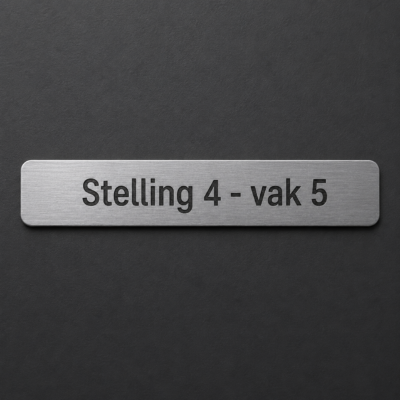 Geborsteld aluminium naamplaatje laten graveren