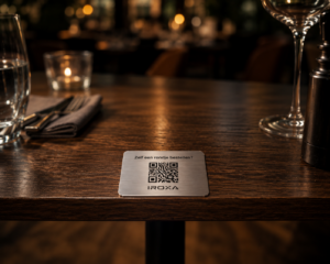 Horeca QR plaatje laten graveren