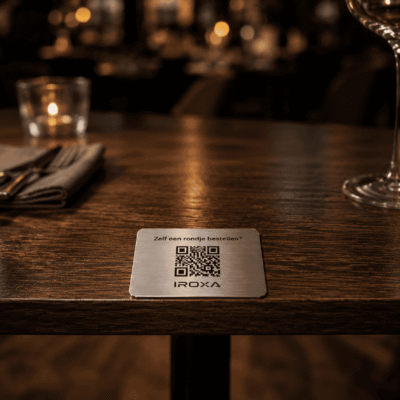 Horeca QR plaatje laten graveren