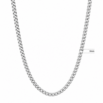 Close-up van zilveren hart ketting 20 mm met gravering